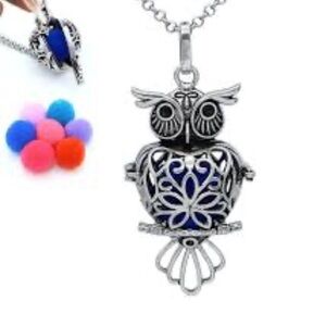 4/$20 owl essential oil diffuser necklace
